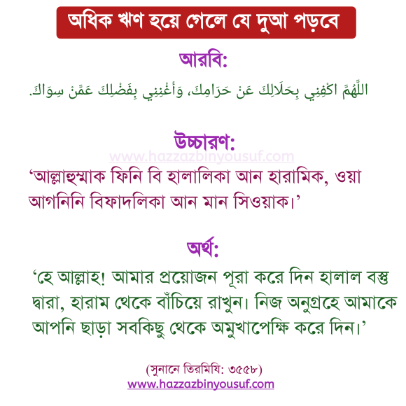 ঋণ থেকে মুক্তির জন্য পড়া দোয়া,অধিক ঋণী হয়ে গেলে যে দুআ পড়বে,ঋণ পরিশোধের দোয়া,ঋণ মুক্তির দোয়া কখন-কীভাবে পড়বেন,ঋণ থেকে মুক্তির জন্য কী আমল করব,ঋণ মুক্তির দোয়া যখন যেভাবে পড়বেন,পাহাড়সম ঋণ পরিশোধের দোয়া,